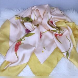 Ferragamo silk floral scarf 34" EUC